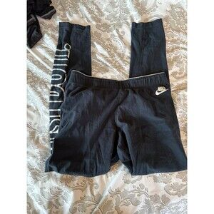 Black and Metallic Just Do It Nike Leggings